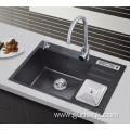 Nano Black kitchen sink with trash bin